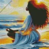 Black Woman Meditating Art 5D Diamond Painting