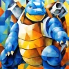 Blastoise Cubist 5D Diamond Painting