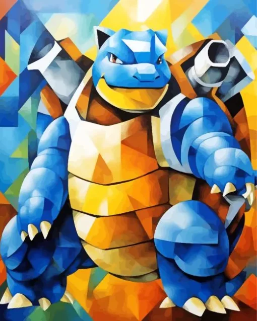 Blastoise Cubist 5D Diamond Painting