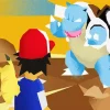 Blastoise With Ash And Pikachu 5D Diamond Painting