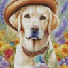 Blonde Labrador In A Hat 5D Diamond Painting