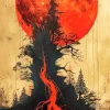 Blood Moon Art 5D Diamond Painting