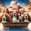 Bloodhound And Santa Claus 5D Diamond Painting