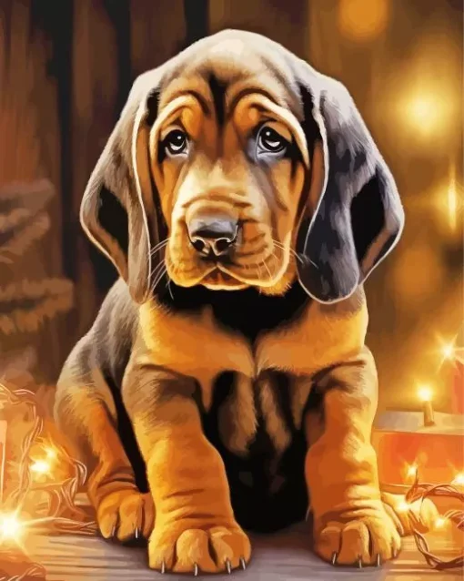 Bloodhound Puppy 5D Diamond Painting