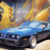 Blue 1977 Trans Am Car 5D Diamond Painting