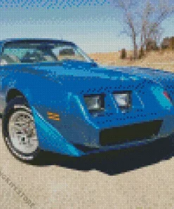 Blue 1979 Firebird Car 5D Diamond Painting