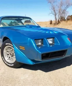 Blue 1979 Firebird Car 5D Diamond Painting