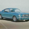 Blue 60s Mustang Car 5D Diamond Painting