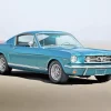 Blue 60s Mustang Car 5D Diamond Painting