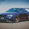 Blue R34 Skyline Gtr Car 5D Diamond Painting