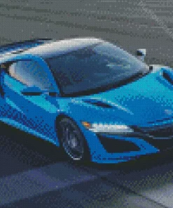 Blue Acura Nsx Car 5D Diamond Painting