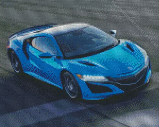 Blue Acura Nsx Car 5D Diamond Painting