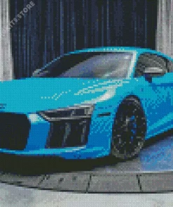 Blue Audi I8 5D Diamond Painting