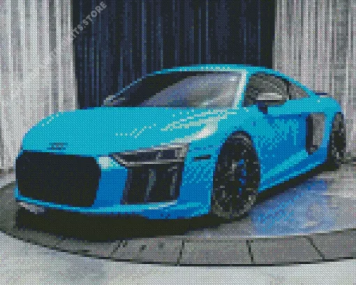 Blue Audi I8 5D Diamond Painting