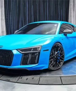 Blue Audi I8 5D Diamond Painting