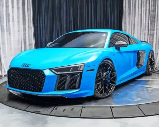 Blue Audi I8 5D Diamond Painting