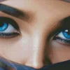 Blue Eyes Arab Lady 5D Diamond Painting