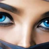 Blue Eyes Arab Lady 5D Diamond Painting