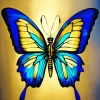 Blue Monarch Butterfly 5D Diamond Painting