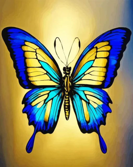 Blue Monarch Butterfly 5D Diamond Painting