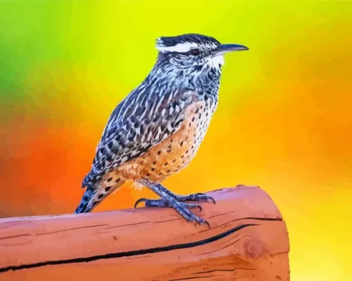 Cactus Wren 5D Diamond Painting