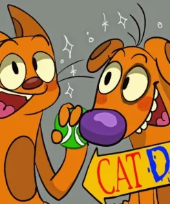 Catdog Cartoon 5D Diamond Painting