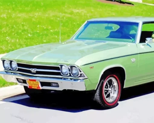 Classic Green 1969 Chevelle 5D Diamond Painting