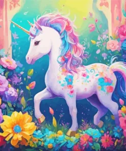 Colorful Fabulous Unicorn 5D Diamond Painting