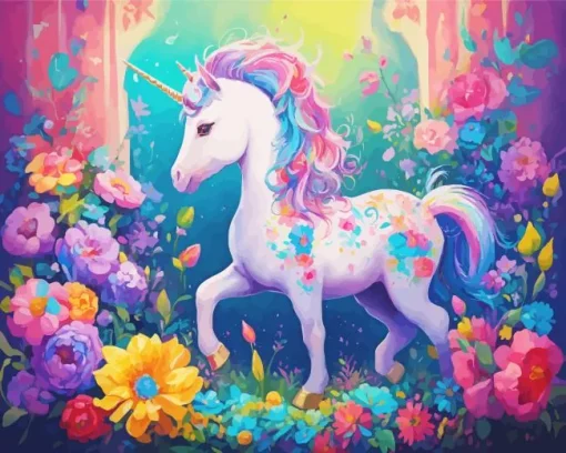 Colorful Fabulous Unicorn 5D Diamond Painting