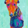 Colorful Greyhound Art 5D Diamond Painting