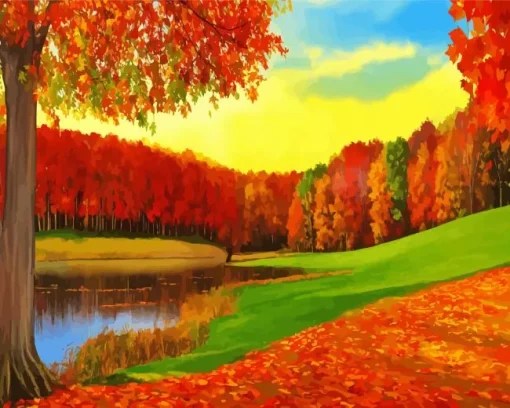 Cool Fall Nature 5D Diamond Painting