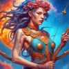 Cool Female Sagittarius 5D Diamond Painting