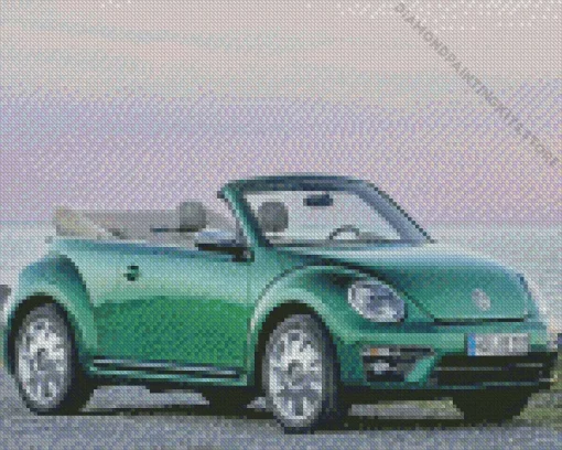 Cool Green Vw Bug Convertible 5D Diamond Painting