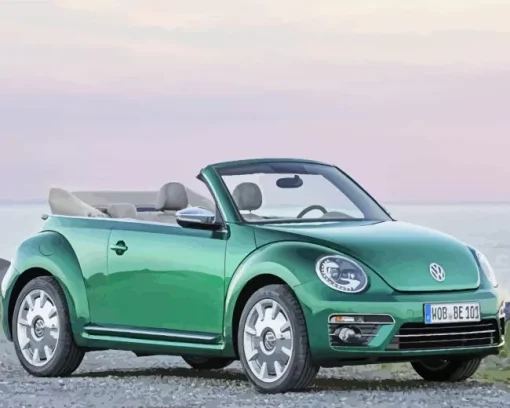 Cool Green Vw Bug Convertible 5D Diamond Painting