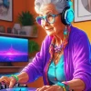 Cool Old Lady 5D Diamond Painting