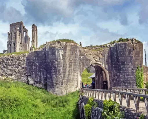 Corfe Castle 5D Diamond Painting