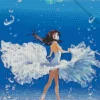 Cute Anime Girl Under Water 5D Diamond Painting