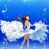 Cute Anime Girl Under Water 5D Diamond Painting