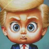 Cute Baby Donald Trump Art 5D Diamond Painting