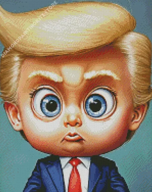 Cute Baby Donald Trump Art 5D Diamond Painting