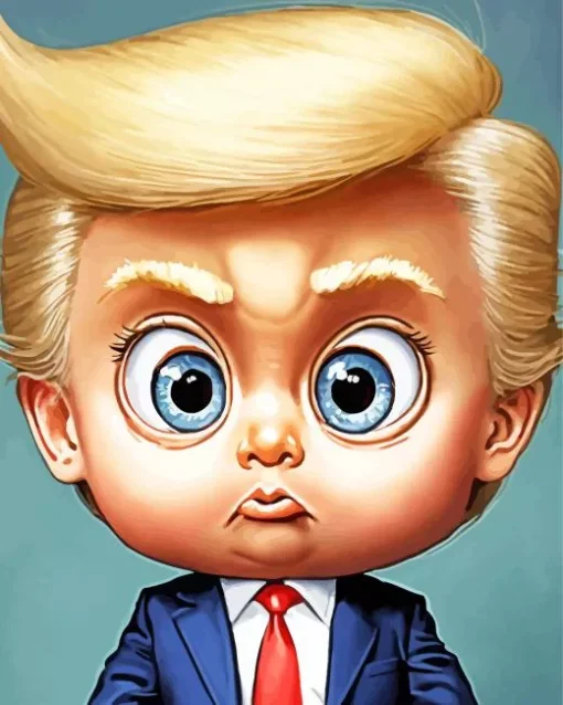 Cute Baby Donald Trump Art 5D Diamond Painting