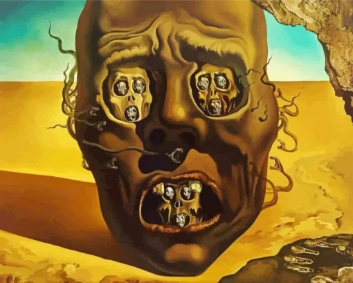 Face Of War Salvador Dali 5D Diamond Painting