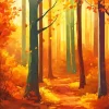 Fall Forest Illustration 5D Diamond Painting