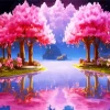 Fantasy Cherry Blossom 5D Diamond Painting