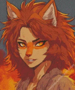 Female Warewolf Art 5D Diamond Painting