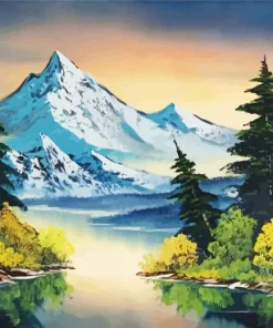 Grey Mountain Bob Ross 5D Diamond Painting