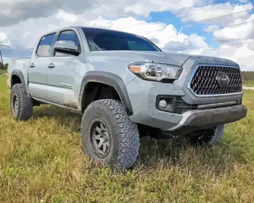 Grey Tacoma Car 5D Diamond Painting