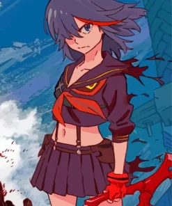 Japanese Ryuko Matoi 5D Diamond Painting