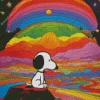 Lonely Snoopy Art 5D Diamond Painting