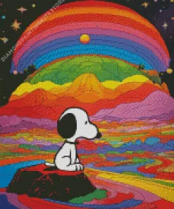 Lonely Snoopy Art 5D Diamond Painting